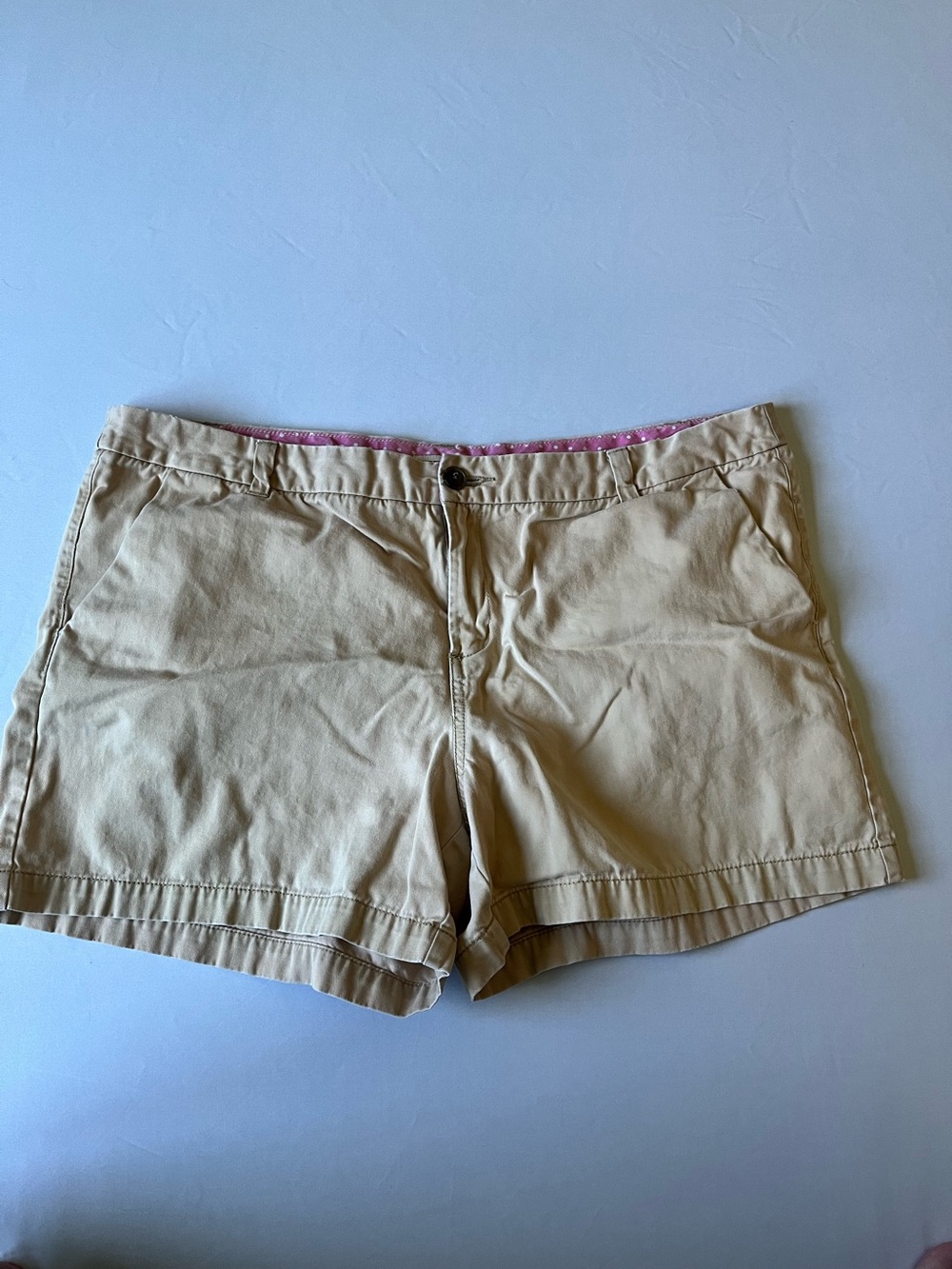 Merona Tan Khaki 100% Cotton Chino Shorts 16 Women’s